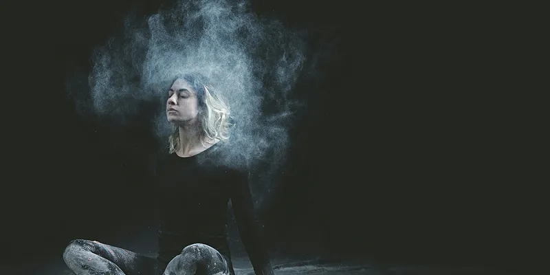lost angels marijuana woman sitting ground smoke coming out head