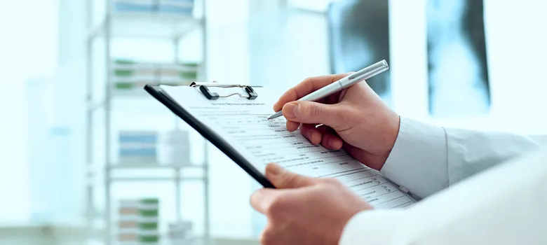 lost angels prescription drug doctor holding clipboard pen hand