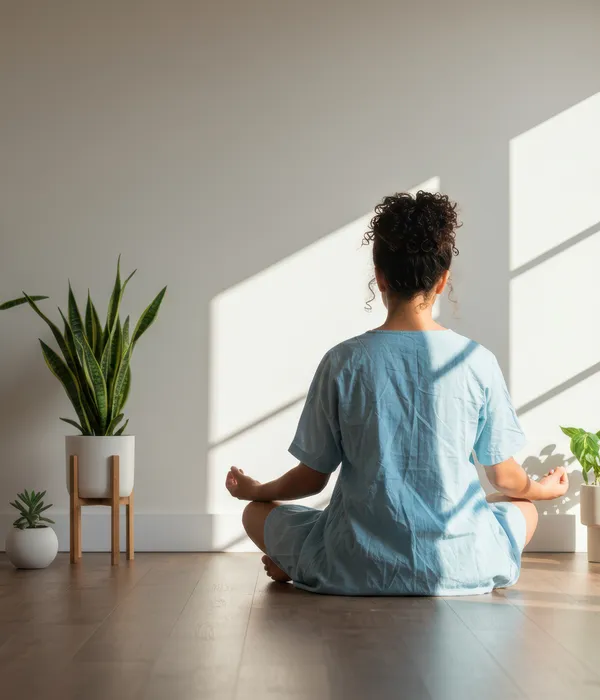 lost angels yoga woman meditating position
