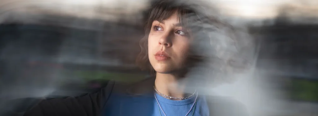 A woman experiencing alcohol withdrawal seizure.