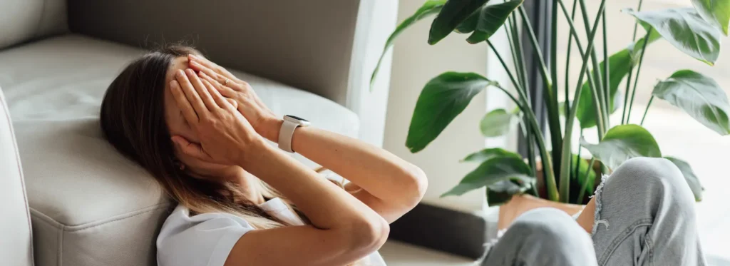 Woman going through withdrawals.